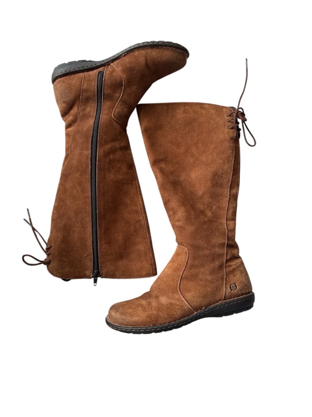BORN Caladium Distressed Suede Leather Tall Boot |Rust‎ Distressed Size 7.5